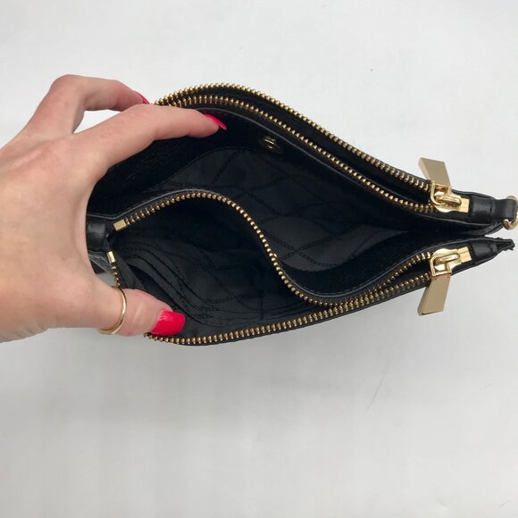 Michael Kors Black Pebbled Leather Triple Compartment Crossbody Bag - Picture 10 of 11